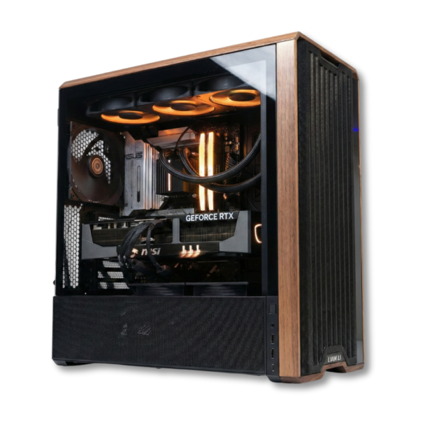 Lian Li Lancool 217 Wood Computer Case Mid-Tower ATX Gaming PC