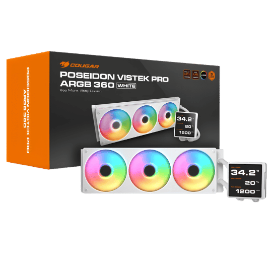 COUGAR Poseidon Vistek Pro 360 Liquid Cooler (White)